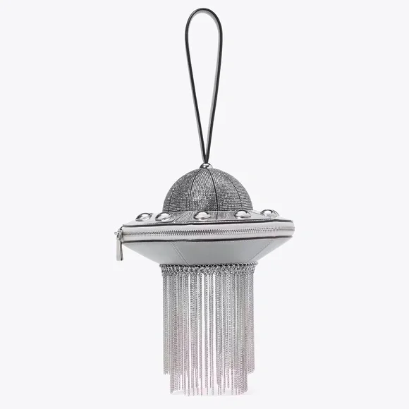 Kate Spade Spaced Out Embellished Metallic 3D UFO Top Handle Bag - Picture 1 of 9